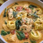 Creamy Tuscan Chicken Tortellini Soup