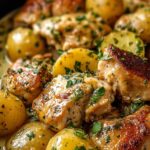 GARLIC PARMESAN CROCKPOT CHICKEN AND POTATOES