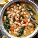 Greek White Bean Soup With Garlic & Lemon