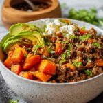 Ground Beef Hot Honey Bowl