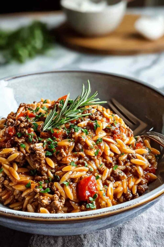 Ground Beef Orzo Recipe