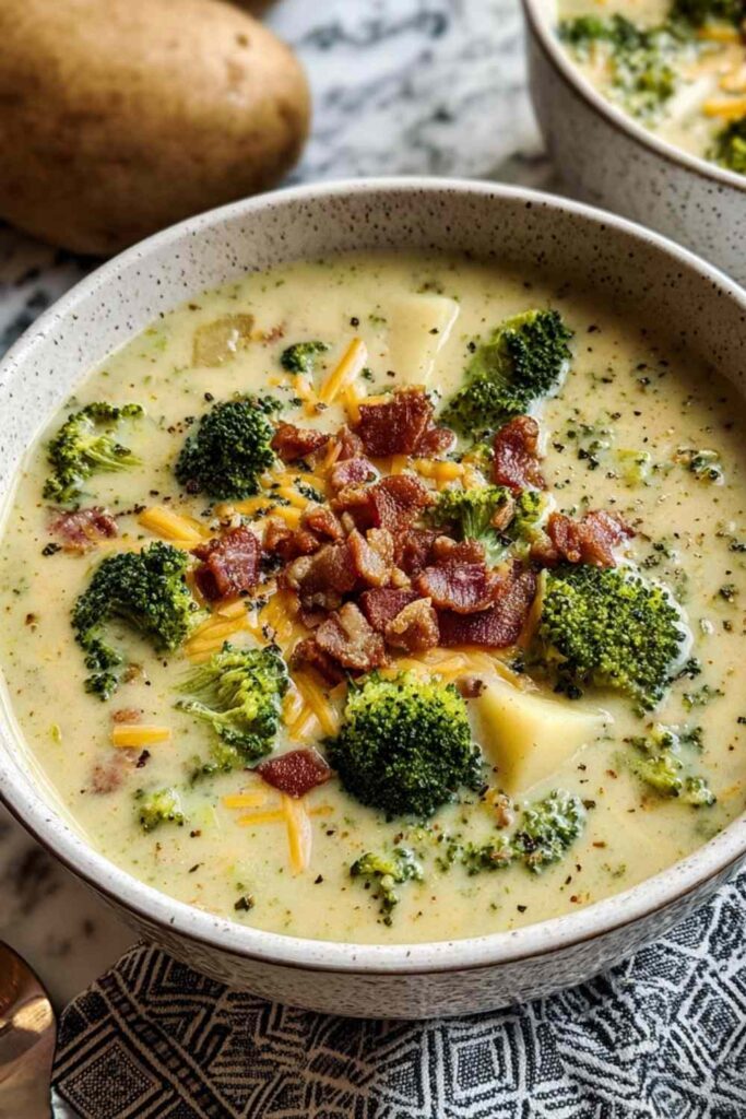 LOADED CREAMY BROCCOLI POTATO SOUP