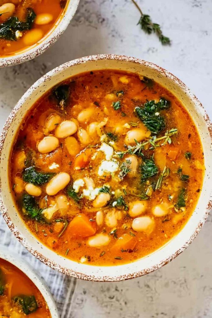 MEDITERRANEAN WHITE BEAN SOUP WITH VEGETABLES