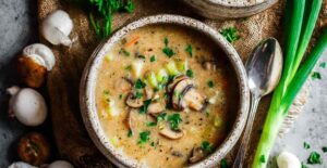 Mushroom Leek Soup Recipe