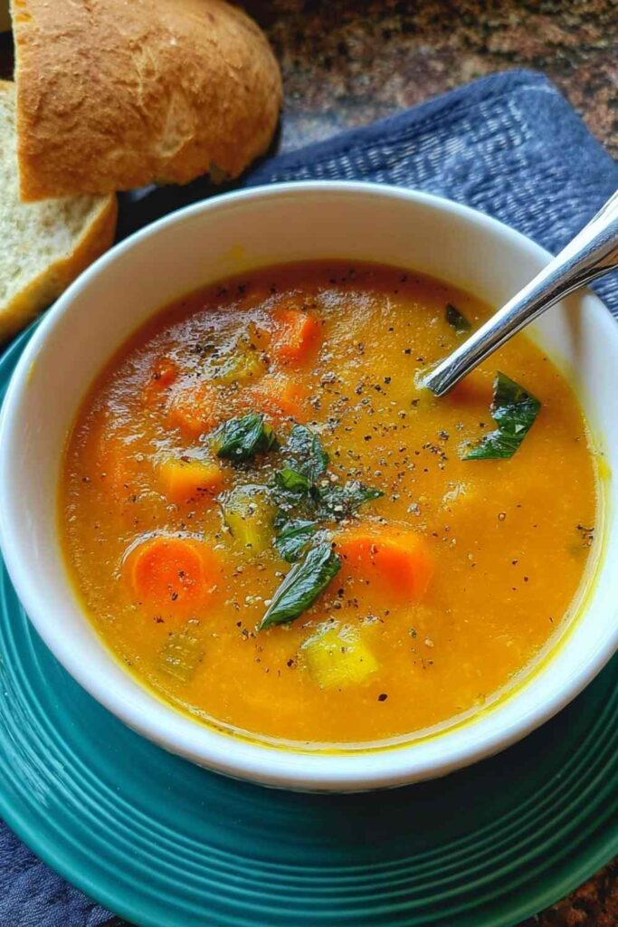 Simple Carrot and Celery Soup with Italian Seasoning
