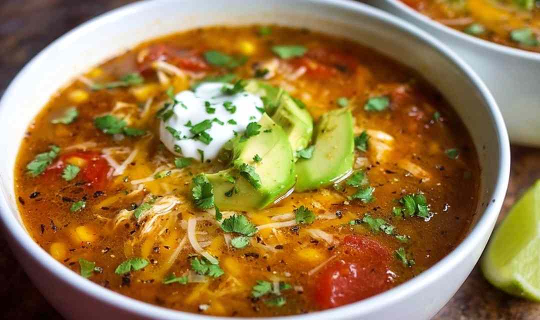 Slow Cooker Chicken Enchilada Soup
