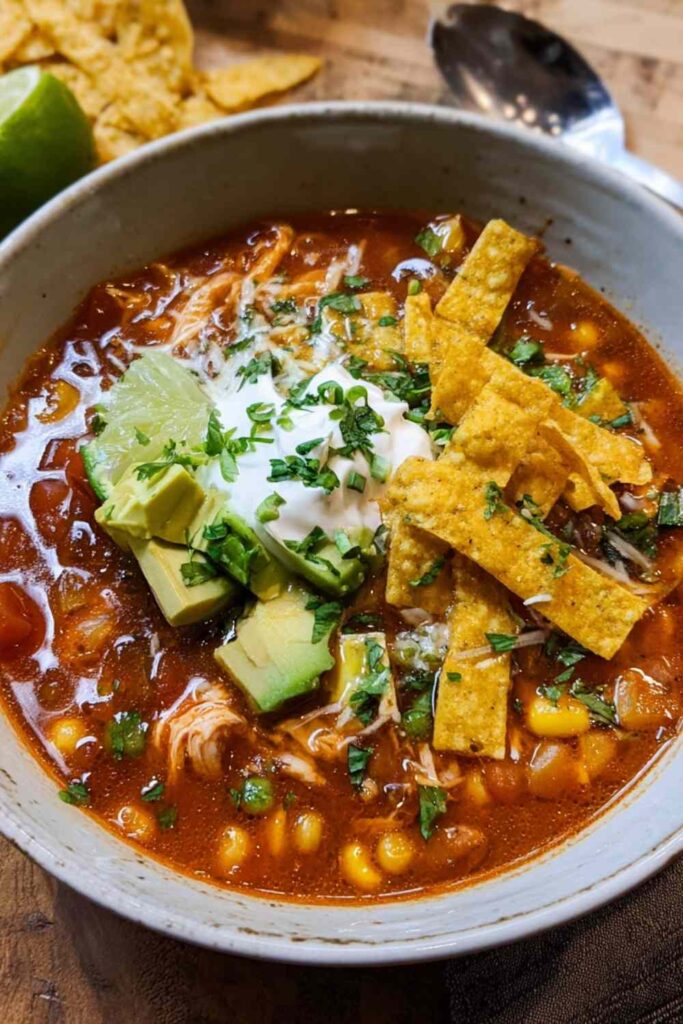 Spicy Chicken Tortilla Soup