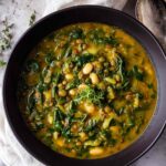 Spinach Lentil and Butter Bean Soup