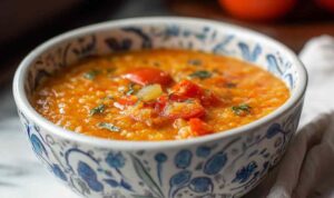 Vegan Red Lentil Tomato Soup
