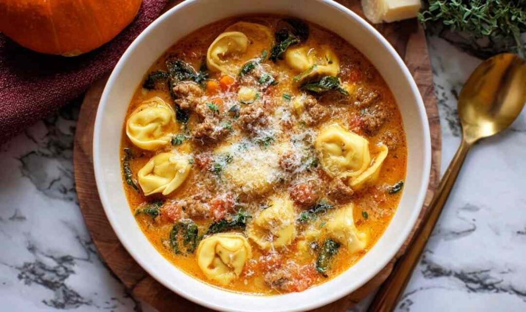 Butternut Squash Sausage Tortellini Soup 2