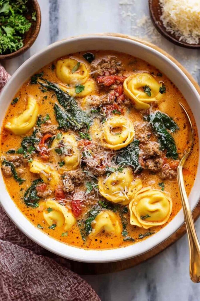 Butternut Squash Sausage Tortellini Soup 3