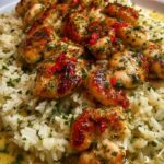 Chicken Scampi with Creamy Garlic Parmesan Rice