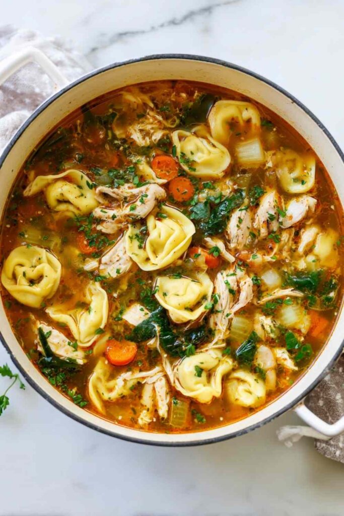 Chicken Tortellini Soup 3