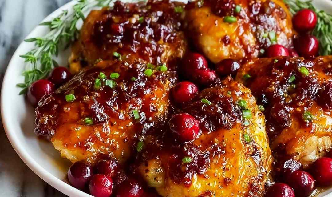 Cranberry orange glazed chicken