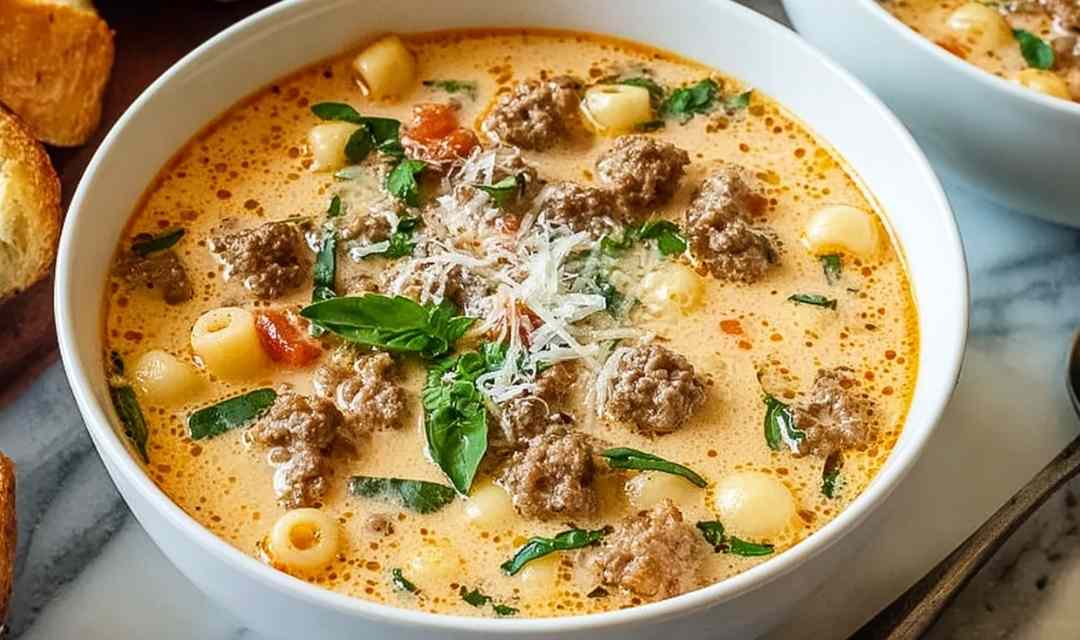 Creamy Parmesan Italian Sausage Soup