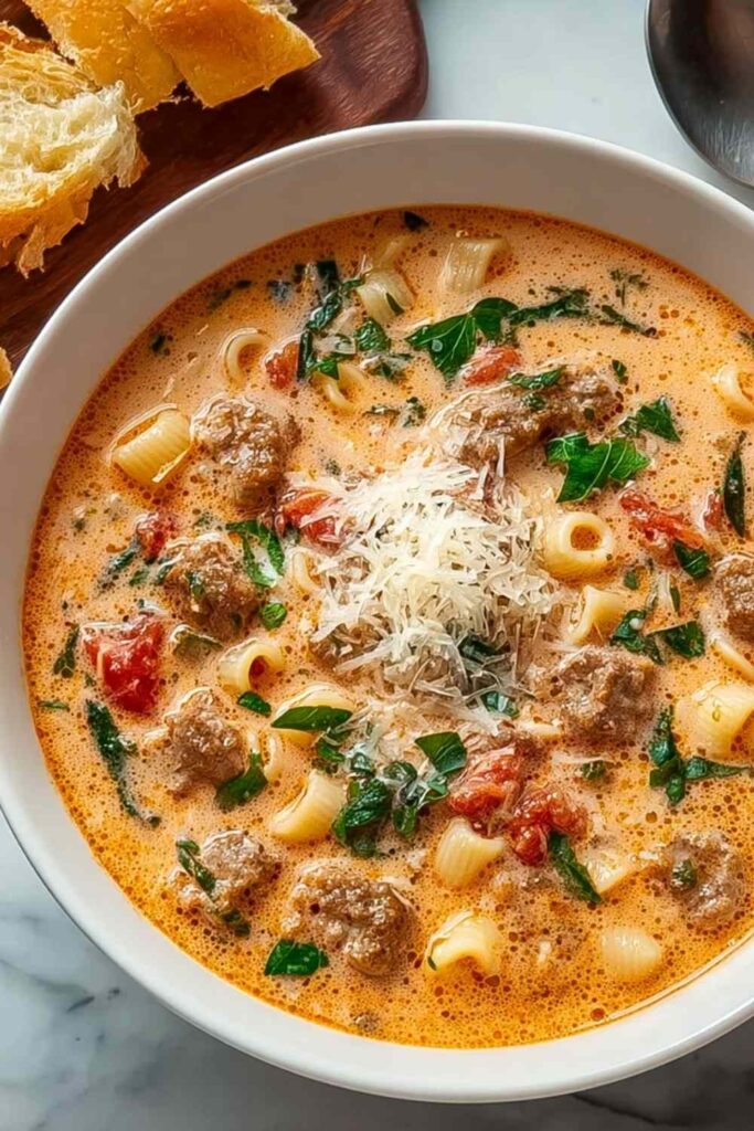 Creamy Parmesan Italian Sausage Soup 3
