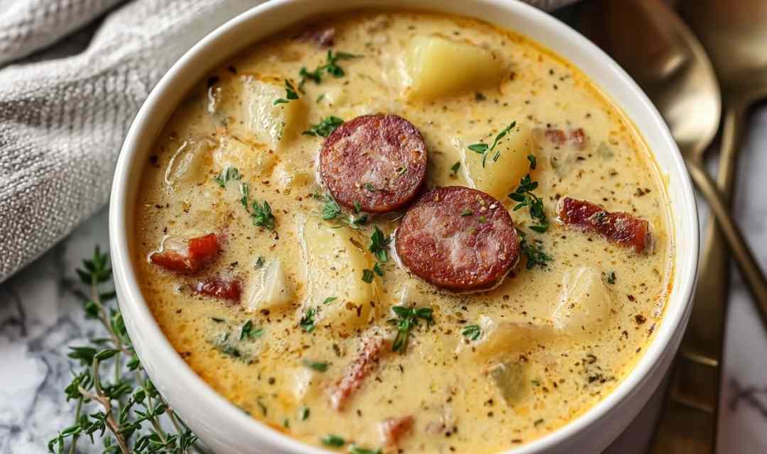 Creamy Smoked Kielbasa and Potato Soup