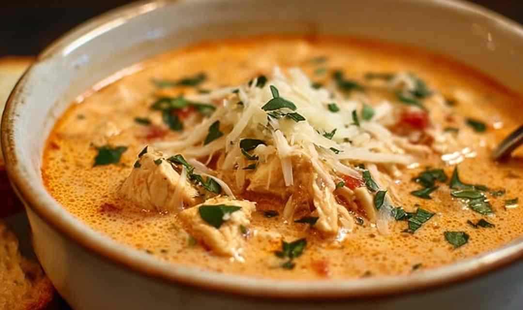 Crock Pot Chicken Parmesan Soup