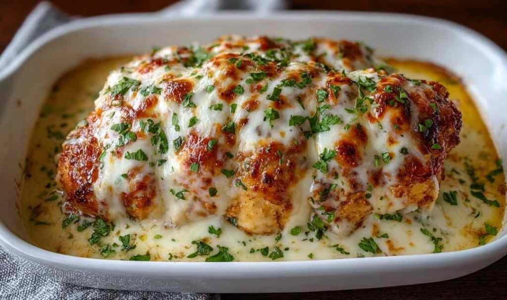Crockpot Cheesy Mozzarella Chicken