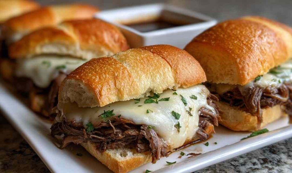 Crockpot French Dip Sandwiches