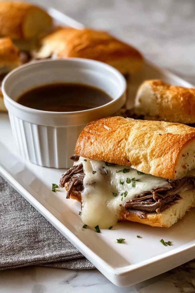 Crockpot French Dip Sandwiches
