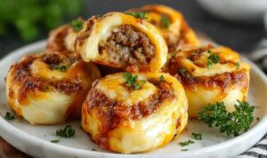 Garlic Butter Cheeseburger Rollups