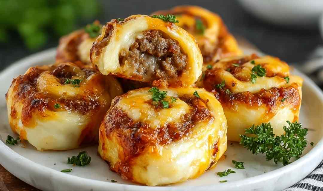 Garlic Butter Cheeseburger Rollups