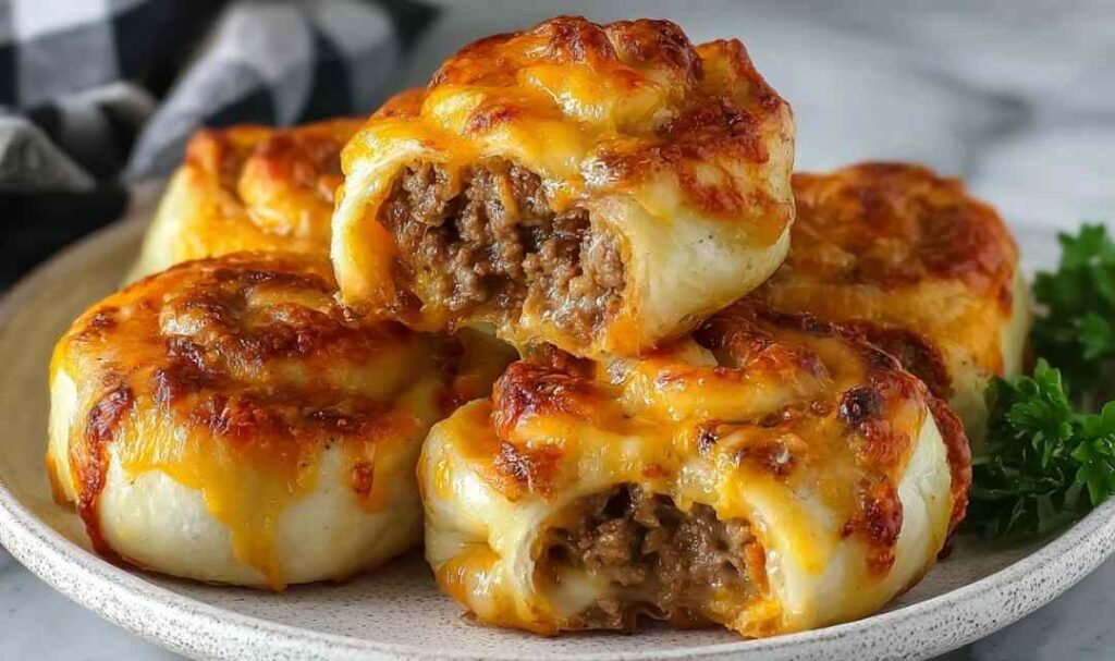 Garlic Butter Cheeseburger Rollups