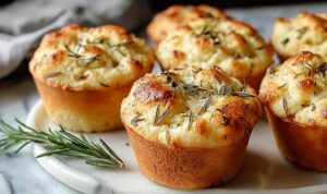 Garlic Rosemary Focaccia Muffins