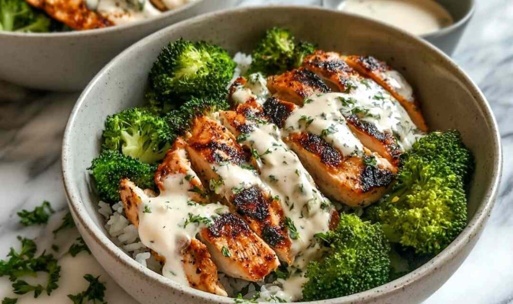 Grilled Chicken Broccoli Bowls