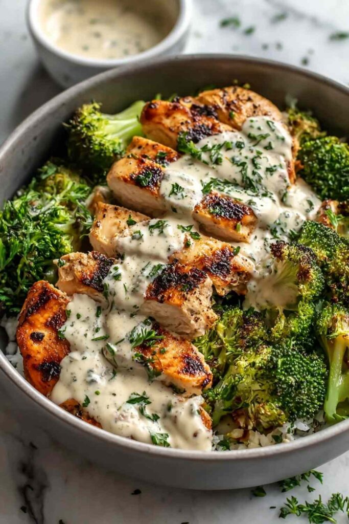 Grilled Chicken Broccoli Bowls