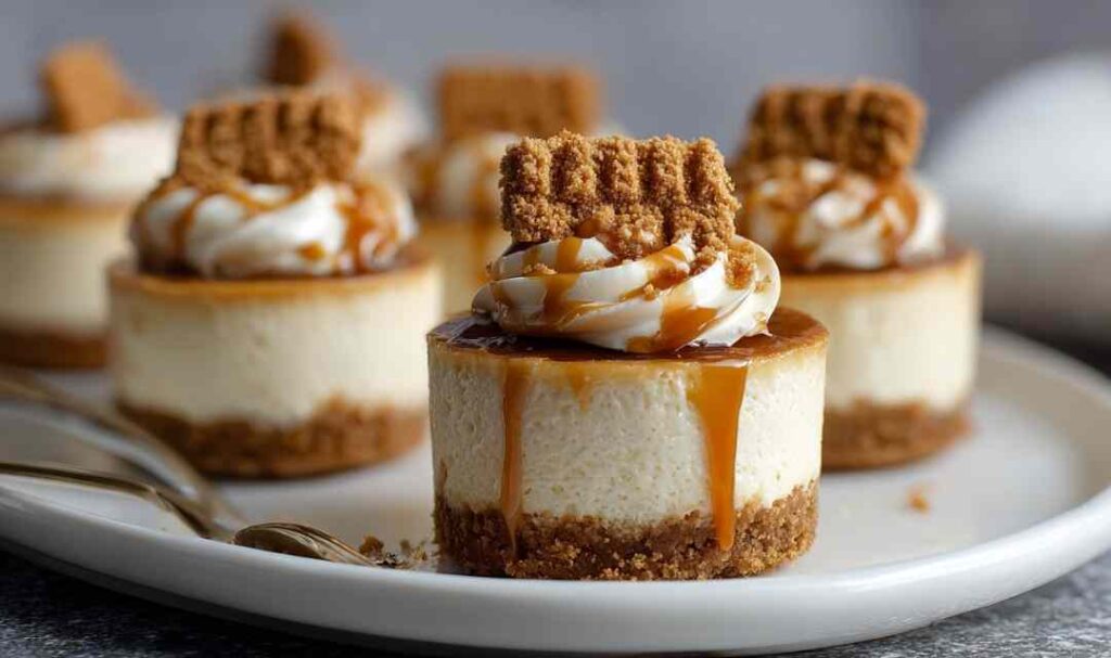 High Protein Mini Biscoff Cheesecakes