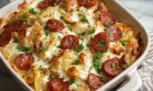 Kielbasa and Pierogi Bake
