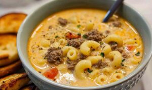 Macaroni Cheeseburger Soup