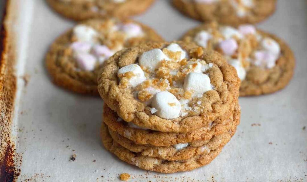 Marshmallow crispy cookies 