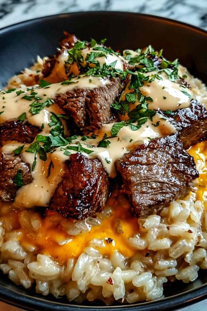 Mouthwatering Steak Queso Rice 3