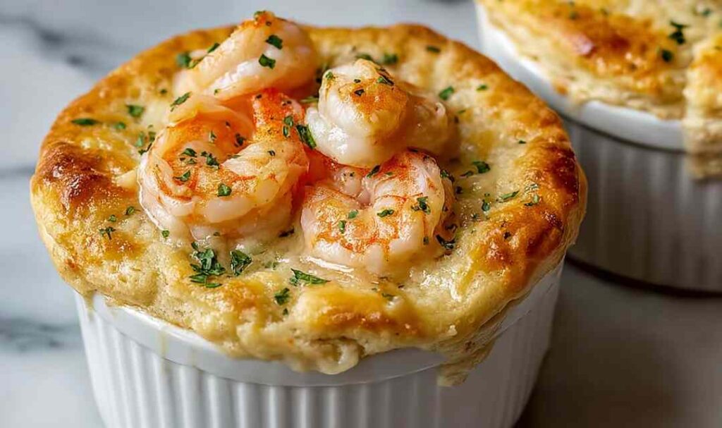 Shrimp and Lobster Cheddar Bay Biscuit Pot Pie