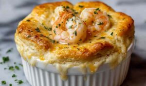 Shrimp and Lobster Cheddar Bay Biscuit Pot Pie