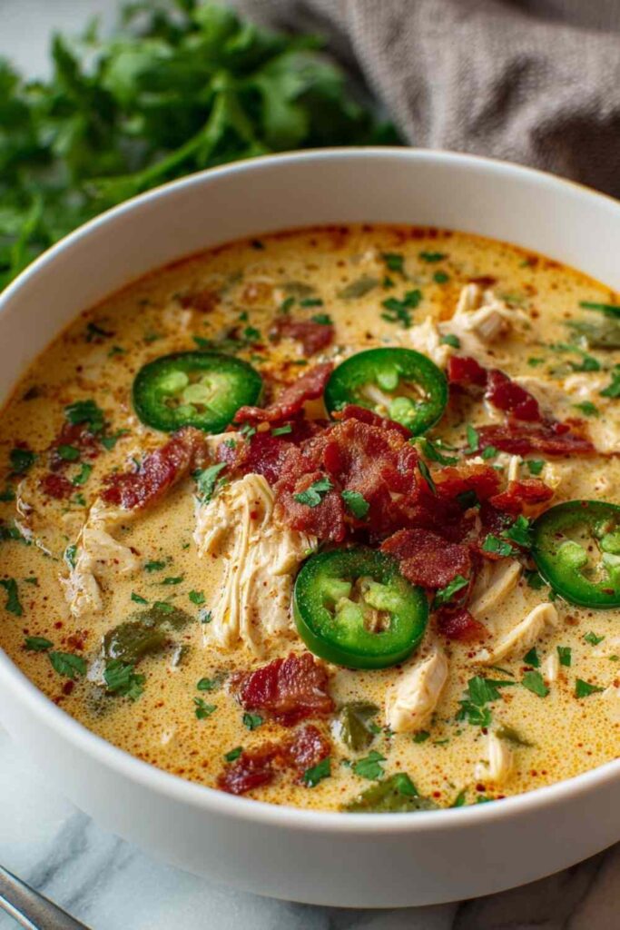 Spicy Jalapeño Popper Chicken Soup