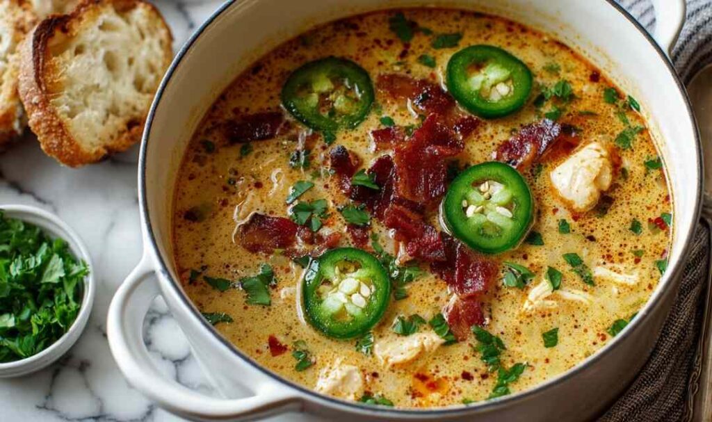 Spicy Jalapeño Popper Chicken Soup