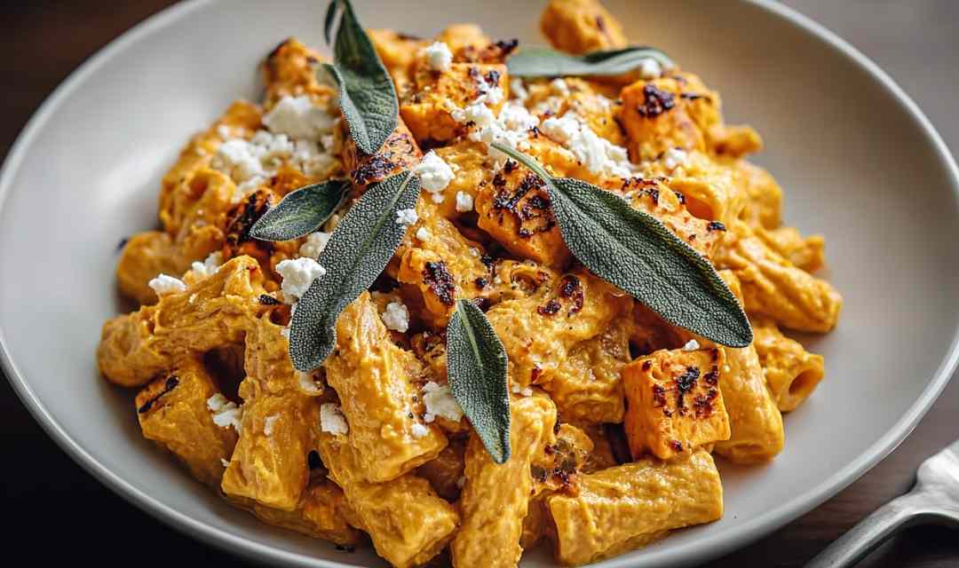 Sweet Potato Goat Cheese Sage Pasta