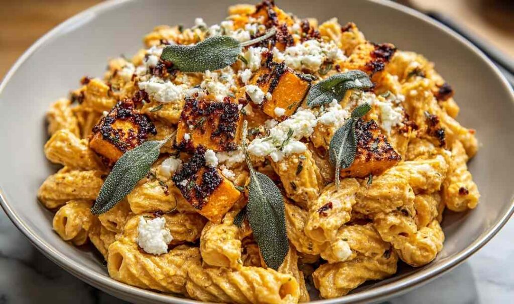 Sweet Potato Goat Cheese Sage Pasta