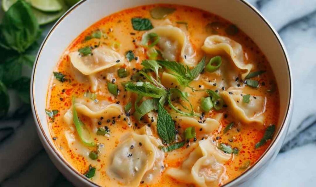 Thai Curry Dumpling Soup 2