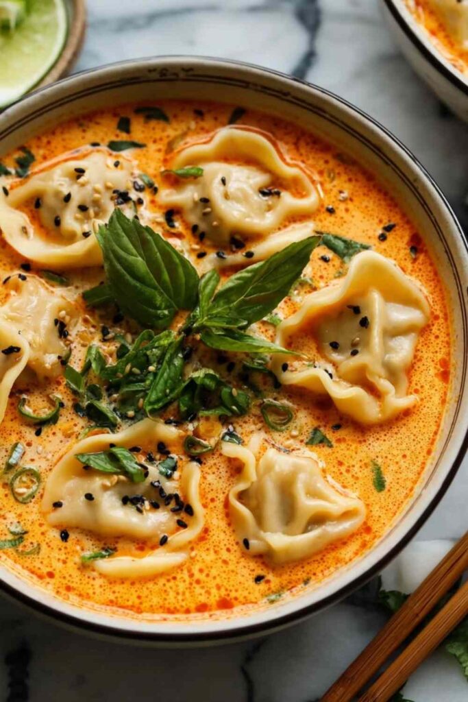 Thai Curry Dumpling Soup 3