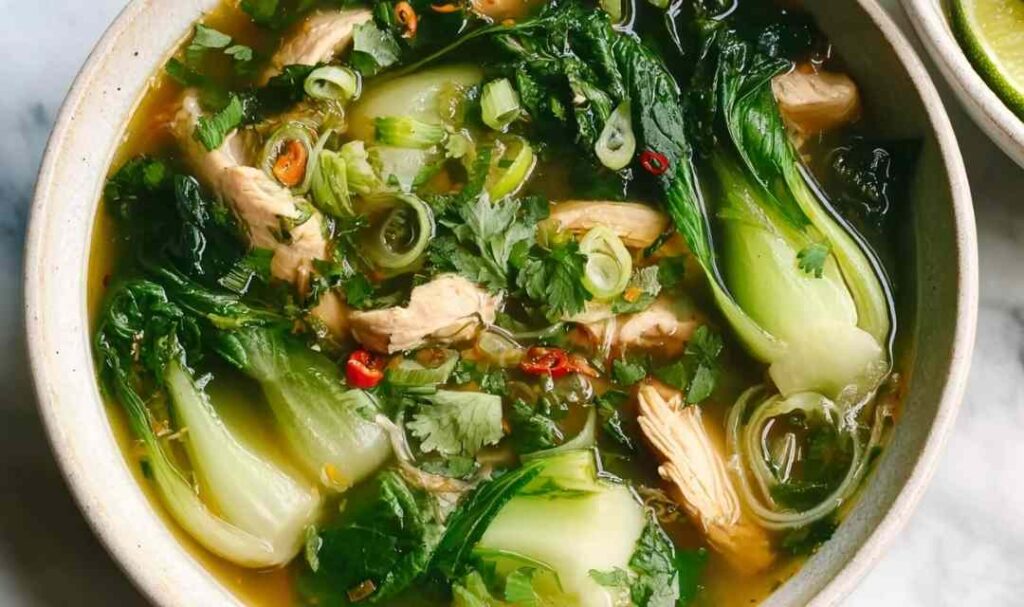 bok choy chicken soup 2