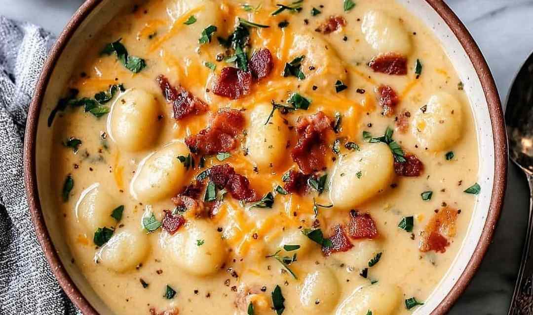 Bacon Cheddar Gnocchi Soup
