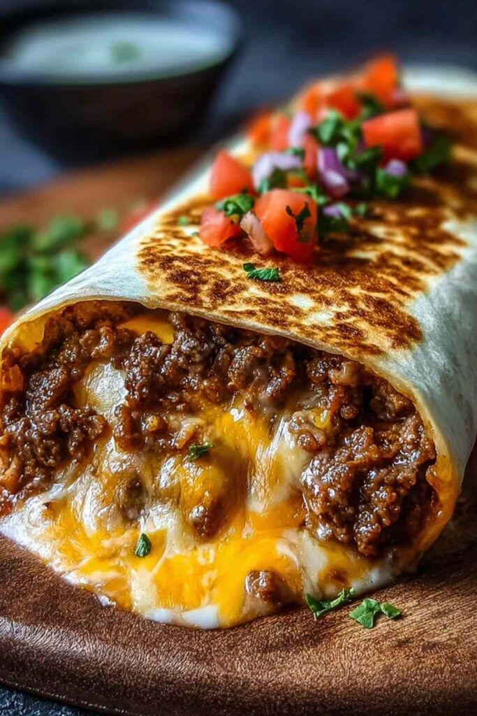 Beefy Melt Burrito
