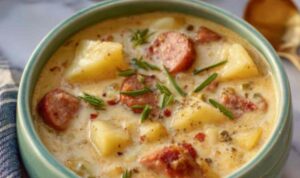 Cozy Crockpot Potato Soup with Sausage