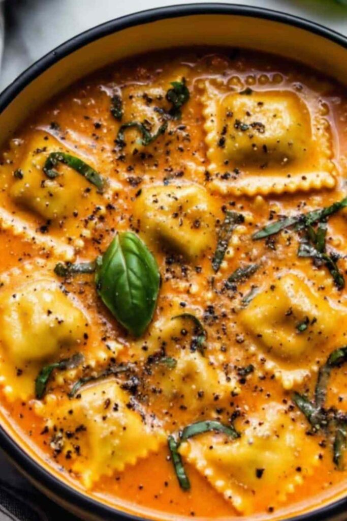 Creamy Tuscan Ravioli Soup 3