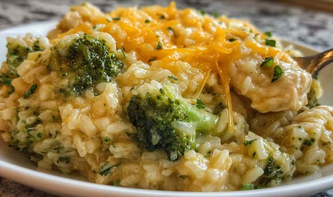 Crockpot Cheesy Chicken Broccoli Rice